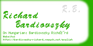 richard bardiovszky business card